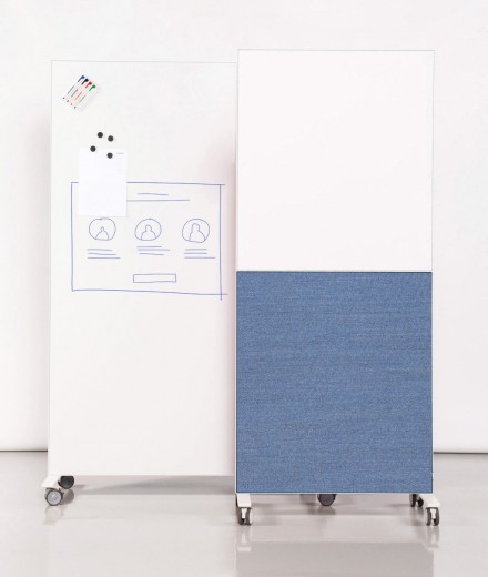 Space divider whiteboard